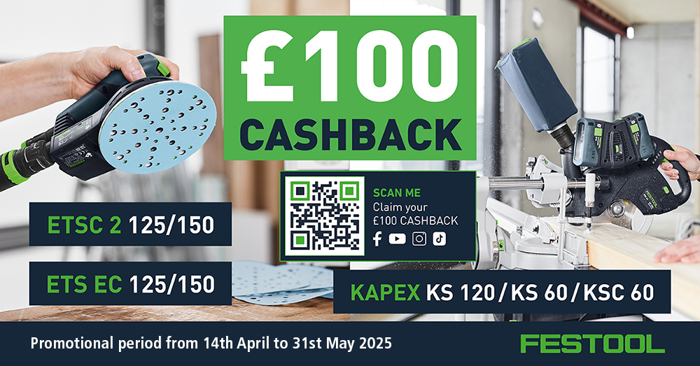 Festool 100 Cashback - Click for details